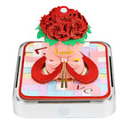 Paper Sculpture Calendar Rose 3D Sticky Notes Desktop Ornament