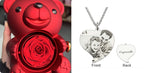 Rotating Bear Gift Box Rose Jewelry Box
