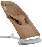 Baby Bouncer, Folding Bouncer Seat For Babies 0-9 Months, Newborn Bouncer Chair With 2 Reclining Angles & 3-Point Harness, Portable Infant Rocker With Carrying Bag For Indoors Outdoors, Camel