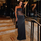 Y2K Lace Suspender Dress Fashion Sexy Lace Long Dresses Party Evening Club Beach Clothing For Women